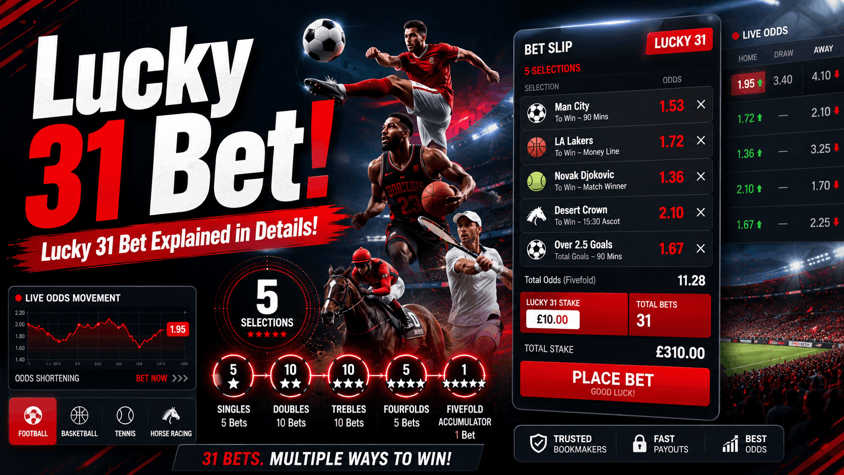 What is a Lucky 31 Bet - Lucky 31 Bet Explained in Details | BetCity What is a Lucky 31 Bet - Lucky 31 Bet Explained in Details