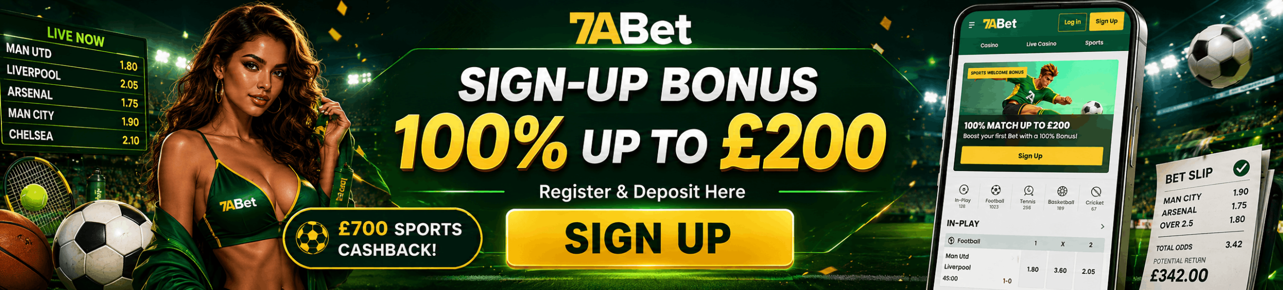 7ABet Sports Welcome Bonus for UK Players and Cashback Offer